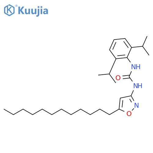 Urea, N-[2,6-bis(1-methylethyl)phenyl]-N'-(5-dodecyl-3-isoxazolyl)- structure