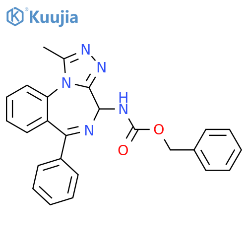 benzyl (R)-(6-(4-chlorophenyl)-8-methoxy-1-methyl-4H-benzo[f][1,2,4]triazolo[4,3-a][1,4]diazepin-4-yl)carbamate structure