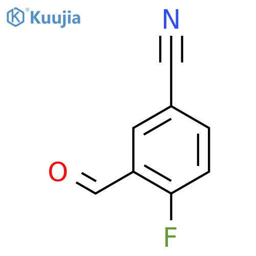 4-fluoro-3-formylbenzonitrile structure