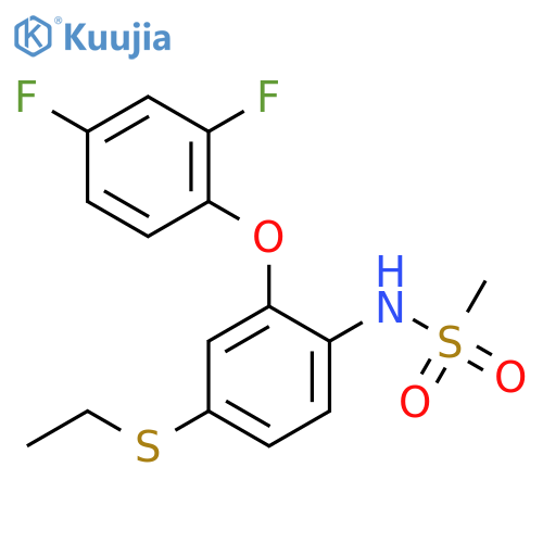 Methanesulfonamide, N-[2-(2,4-difluorophenoxy)-4-(ethylthio)phenyl]- structure