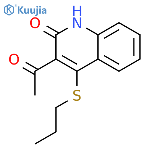2(1H)-Quinolinone, 3-acetyl-4-(propylthio)- structure