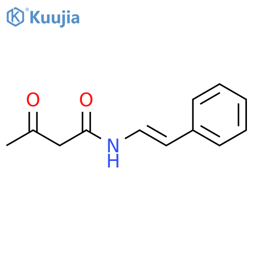 Butanamide, 3-oxo-N-[(1E)-2-phenylethenyl]- structure