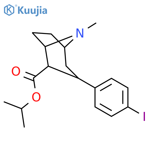 8-Azabicyclo[3.2.1]octane-2-carboxylicacid, 3-(4-iodophenyl)-8-methyl-, 1-methylethyl ester, (1R,2S,3S,5S)- structure