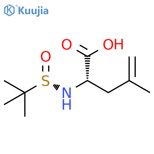 4-Pentenoic acid, 2-[[(S)-(1,1-dimethylethyl)sulfinyl]amino]-4-methyl-, (2S)- structure