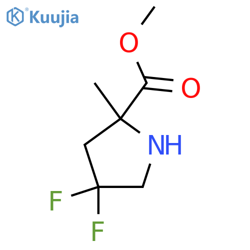 methyl 4,4-difluoro-2-methylpyrrolidine-2-carboxylate structure