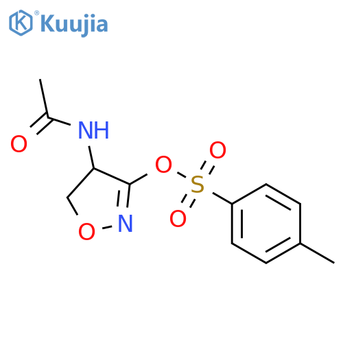 Acetamide,N-[4,5-dihydro-3-[[(4-methylphenyl)sulfonyl]oxy]-4-isoxazolyl]- structure