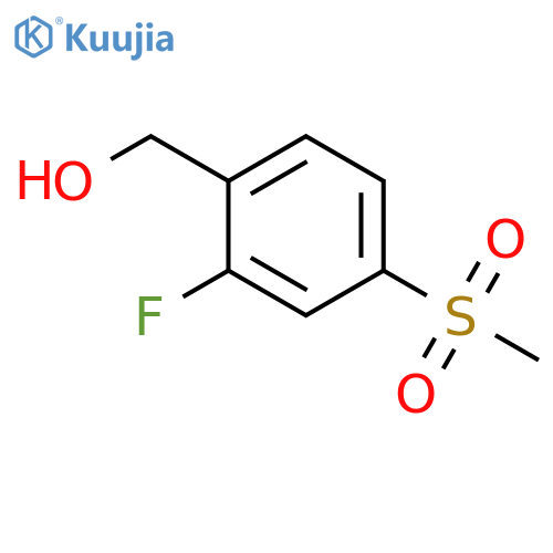 2-Fluoro-4-(methylsulphonyl)benzyl alcohol structure