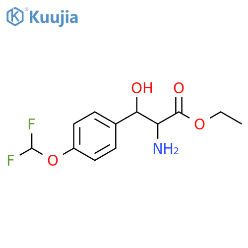 ethyl 2-amino-3-4-(difluoromethoxy)phenyl-3-hydroxypropanoate structure