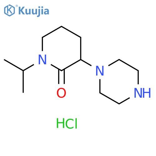 3-(piperazin-1-yl)-1-(propan-2-yl)piperidin-2-one dihydrochloride structure