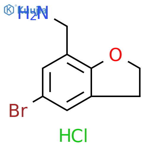 (5-bromo-2,3-dihydro-1-benzofuran-7-yl)methanamine hydrochloride structure