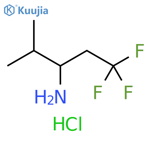 1,1,1-trifluoro-4-methylpentan-3-amine hydrochloride structure