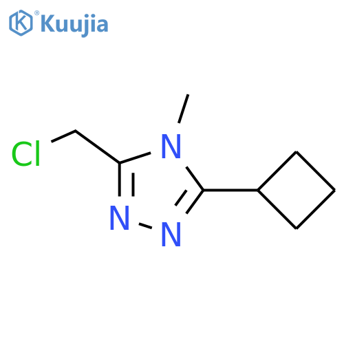 3-(chloromethyl)-5-cyclobutyl-4-methyl-4H-1,2,4-triazole hydrochloride structure
