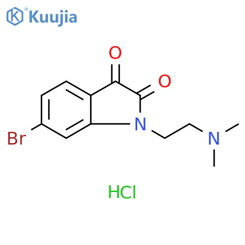 6-bromo-1-2-(dimethylamino)ethyl-2,3-dihydro-1H-indole-2,3-dione hydrochloride structure