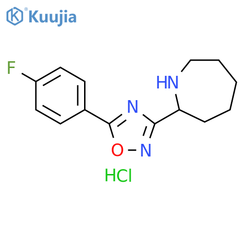 2-5-(4-fluorophenyl)-1,2,4-oxadiazol-3-ylazepane hydrochloride structure