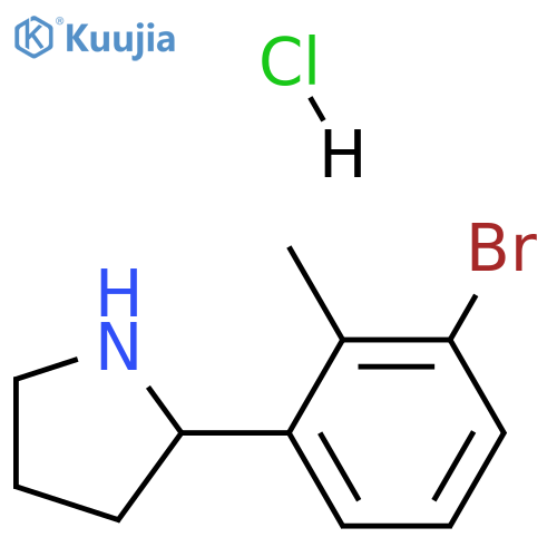 2-(3-bromo-2-methylphenyl)pyrrolidine hydrochloride structure