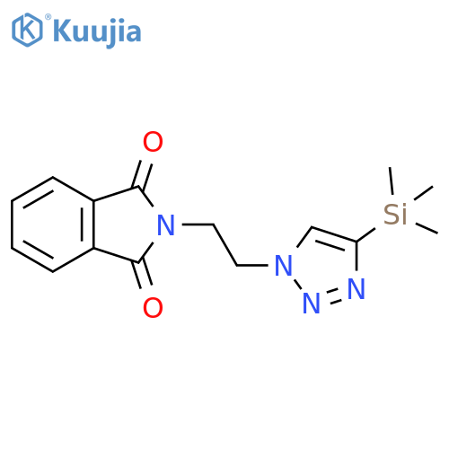 2-{2-4-(trimethylsilyl)-1H-1,2,3-triazol-1-ylethyl}-2,3-dihydro-1H-isoindole-1,3-dione structure