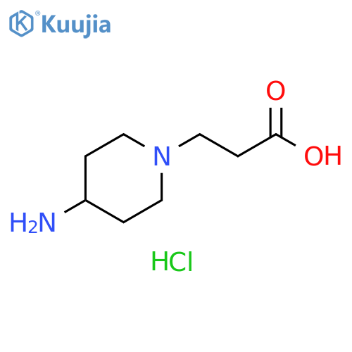 3-(4-aminopiperidin-1-yl)propanoic acid dihydrochloride structure