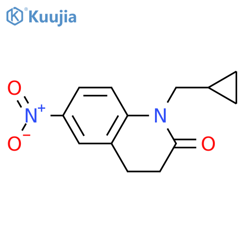 1-(cyclopropylmethyl)-6-nitro-1,2,3,4-tetrahydroquinolin-2-one structure