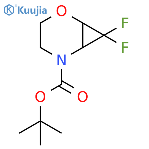 tert-butyl 7,7-difluoro-2-oxa-5-azabicyclo4.1.0heptane-5-carboxylate structure