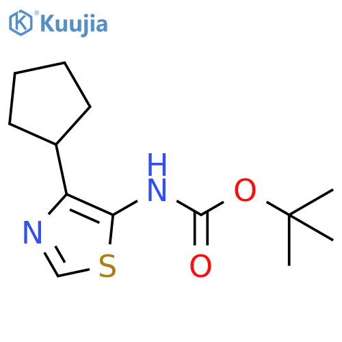 tert-butyl N-(4-cyclopentyl-1,3-thiazol-5-yl)carbamate structure