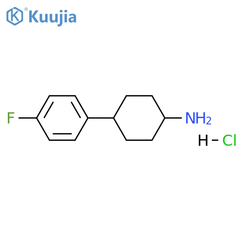 4-(4-fluorophenyl)cyclohexan-1-amine hydrochloride structure