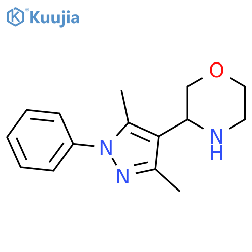 3-(3,5-Dimethyl-1-phenyl-1H-pyrazol-4-yl)morpholine structure