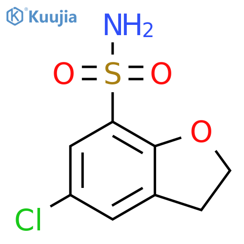 5-chloro-2,3-dihydro-1-benzofuran-7-sulfonamide structure