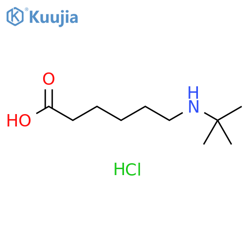 6-(tert-butylamino)hexanoic acid hydrochloride structure