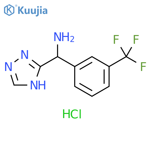 4H-1,2,4-triazol-3-yl3-(trifluoromethyl)phenylmethanamine hydrochloride structure