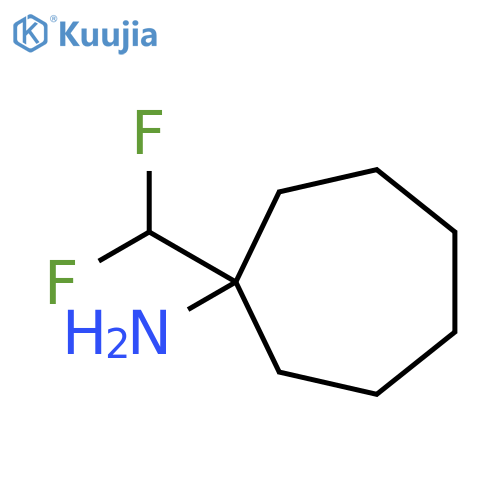 1-(difluoromethyl)cycloheptan-1-amine structure