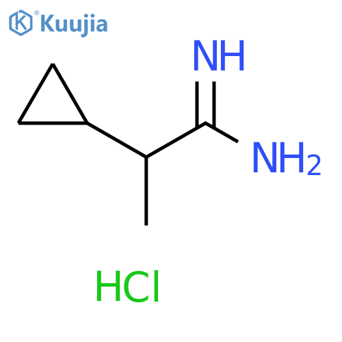 2-cyclopropylpropanimidamide hydrochloride structure
