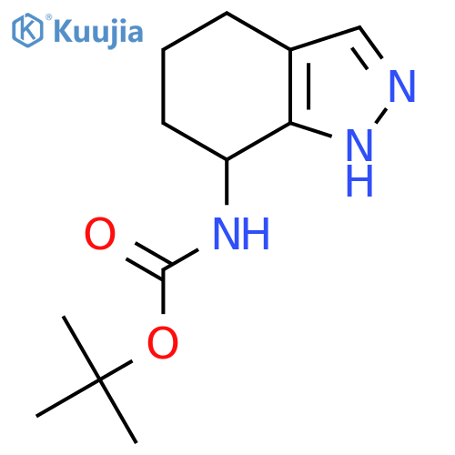 tert-butyl N-(4,5,6,7-tetrahydro-1H-indazol-7-yl)carbamate structure