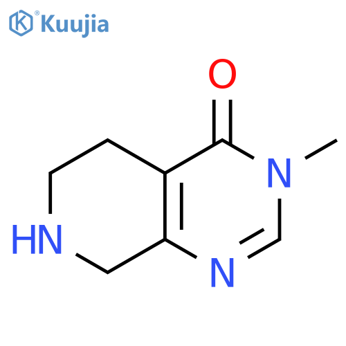 3-methyl-3H,4H,5H,6H,7H,8H-pyrido3,4-dpyrimidin-4-one structure