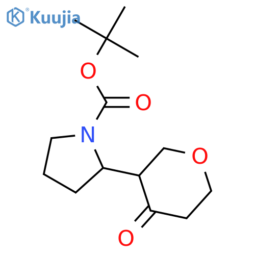 tert-butyl 2-(4-oxooxan-3-yl)pyrrolidine-1-carboxylate structure