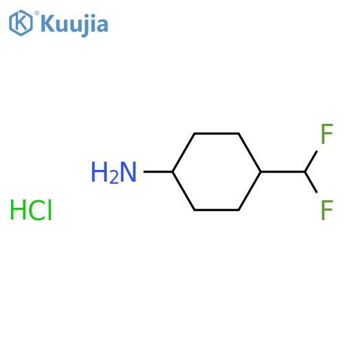 4-(difluoromethyl)cyclohexan-1-amine hydrochloride, Mixture of diastereomers structure