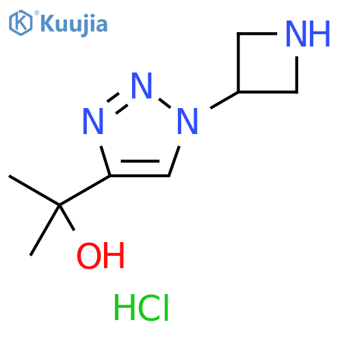 2-[1-(azetidin-3-yl)-1H-1,2,3-triazol-4-yl]propan-2-ol hydrochloride structure