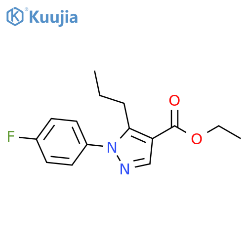 ethyl 1-(4-fluorophenyl)-5-propyl-1H-pyrazole-4-carboxylate structure