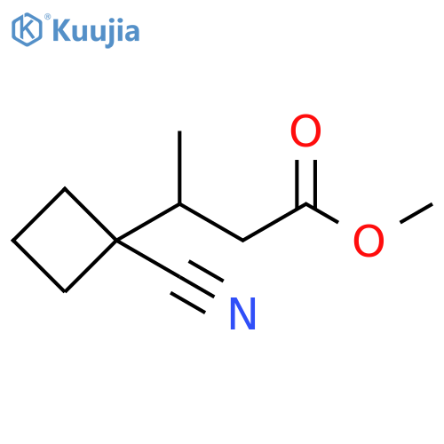 methyl 3-(1-cyanocyclobutyl)butanoate structure