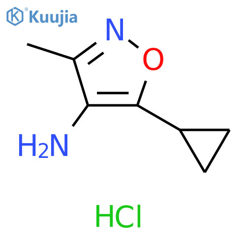 5-cyclopropyl-3-methyl-1,2-oxazol-4-amine hydrochloride structure