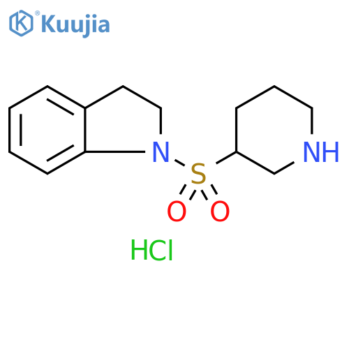 1-(piperidine-3-sulfonyl)-2,3-dihydro-1H-indole hydrochloride structure