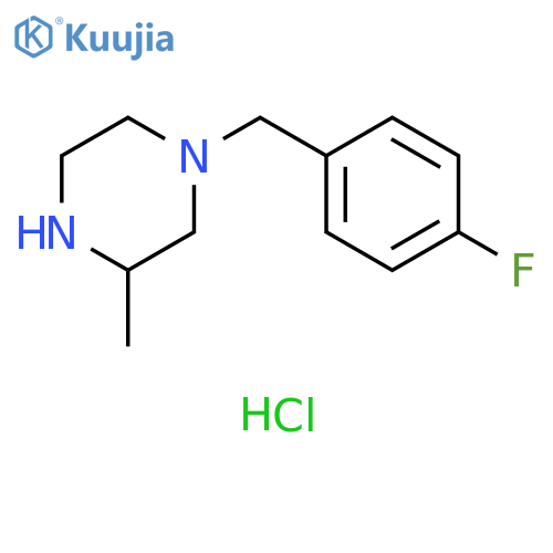 1-(4-fluorophenyl)methyl-3-methylpiperazine dihydrochloride structure