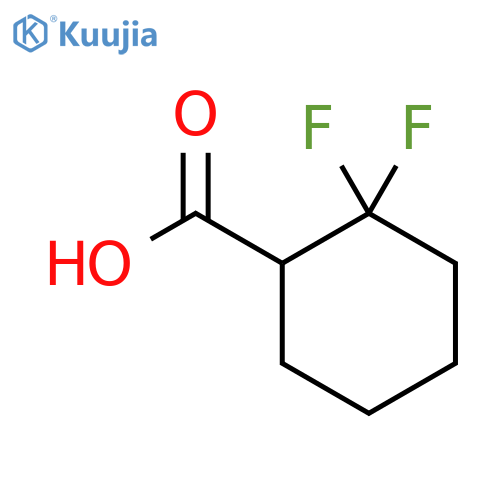 2,2-Difluorocyclohexane-1-carboxylic acid structure