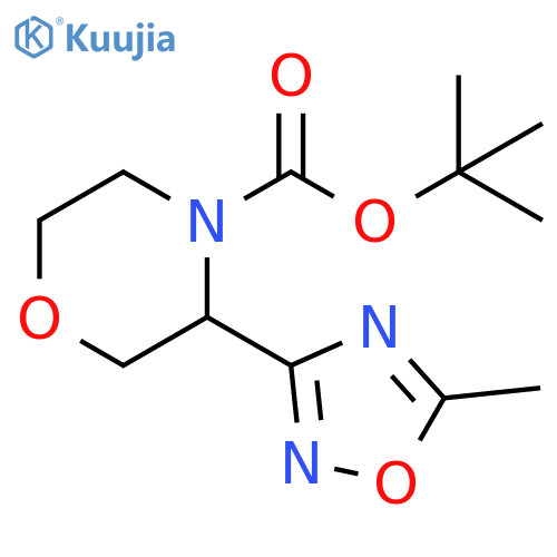 tert-butyl 3-(5-methyl-1,2,4-oxadiazol-3-yl)morpholine-4-carboxylate structure