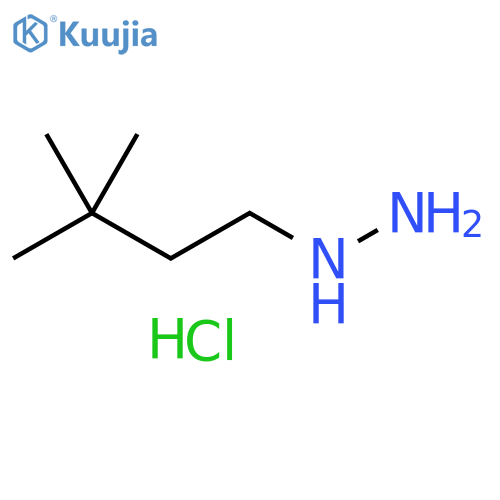 (3,3-dimethylbutyl)hydrazine hydrochloride structure