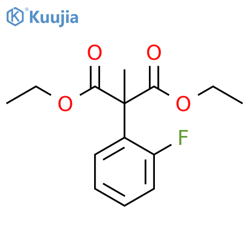 1,3-diethyl 2-(2-fluorophenyl)-2-methylpropanedioate structure