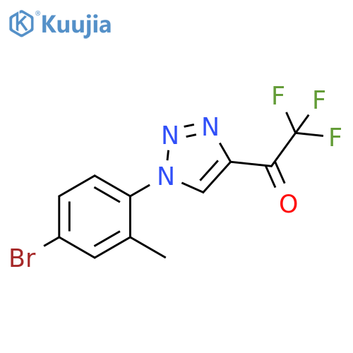 1-1-(4-bromo-2-methylphenyl)-1H-1,2,3-triazol-4-yl-2,2,2-trifluoroethan-1-one structure