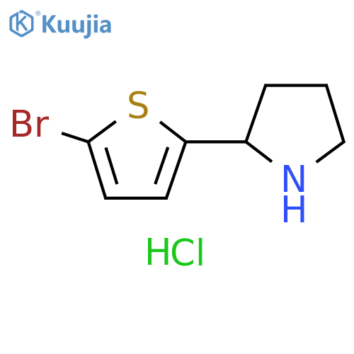 2-(5-bromothiophen-2-yl)pyrrolidine hydrochloride structure