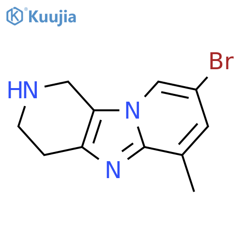 12-bromo-10-methyl-1,4,8-triazatricyclo7.4.0.0,2,7trideca-2(7),8,10,12-tetraene structure