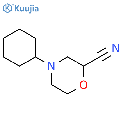 4-cyclohexylmorpholine-2-carbonitrile structure