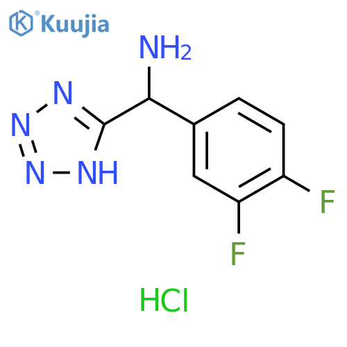 (3,4-difluorophenyl)(1H-1,2,3,4-tetrazol-5-yl)methanamine hydrochloride structure